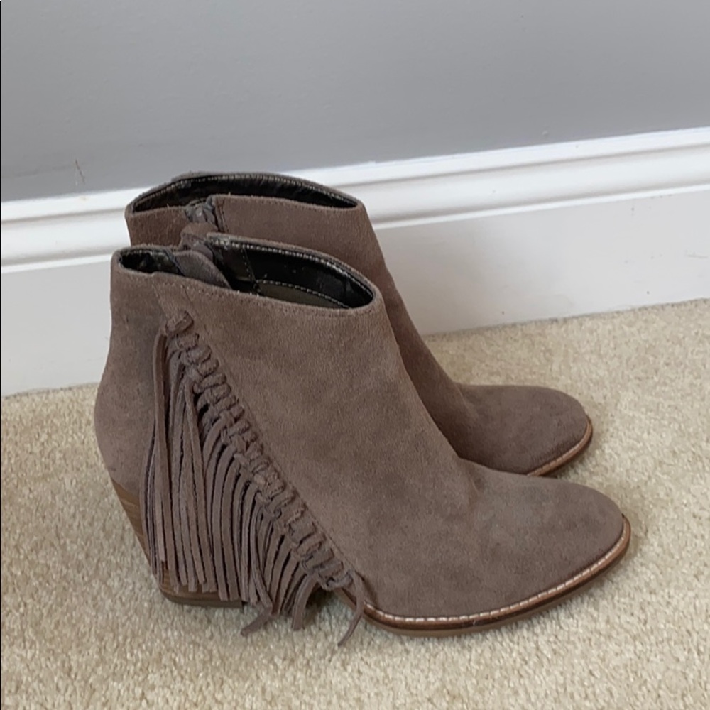 Steve Madden fringe booties